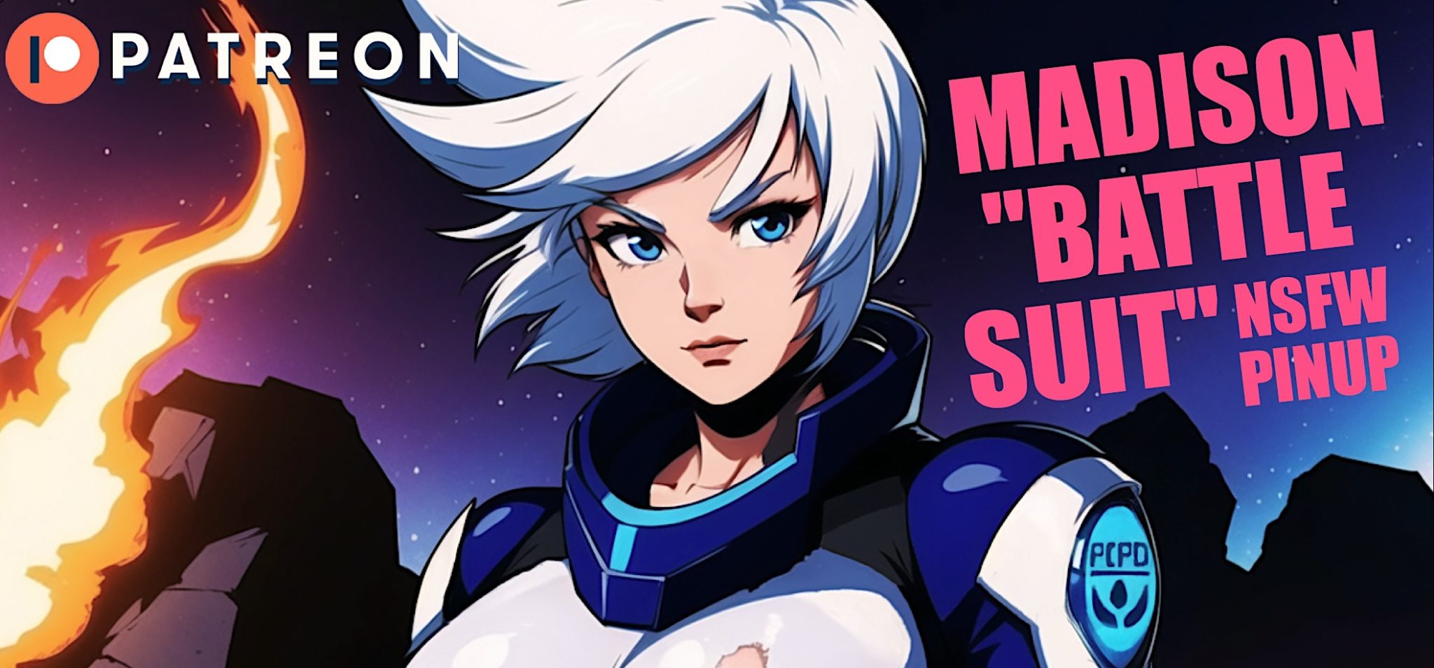 Madison “Battle Suit” NSFW Pinup Danger Zone One